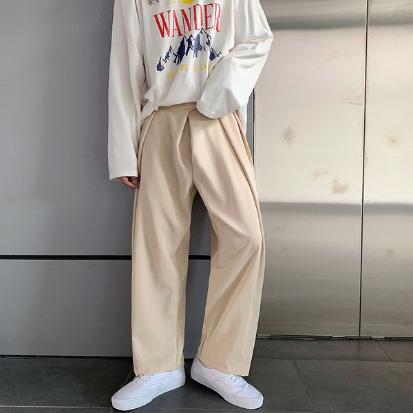korean straight wide-leg pants men's fashion solid color business casual dress pants mens loose social men suit pants m-2xl, Black
korean straight wide-leg pants men's fashion solid color business casual dress pants mens loose social men suit pants m-2xl, Black