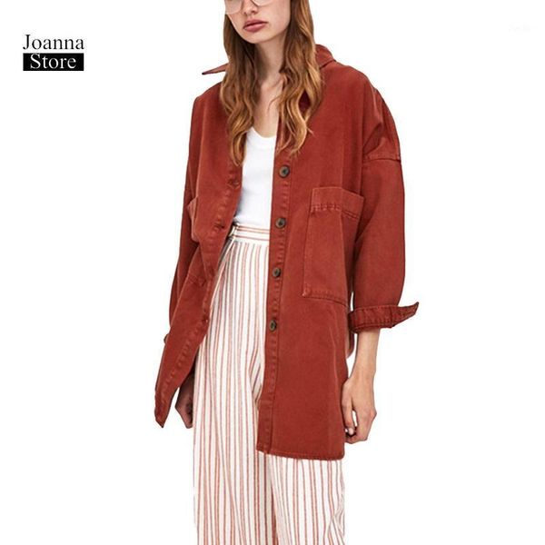autumn jeans jacket women lapel single breasted long coat loosen big pocket long shirt denim jacket plus size spain clothing new1, Black;brown
autumn jeans jacket women lapel single breasted long coat loosen big pocket long shirt denim jacket plus size spain clothing new1, Black;brown