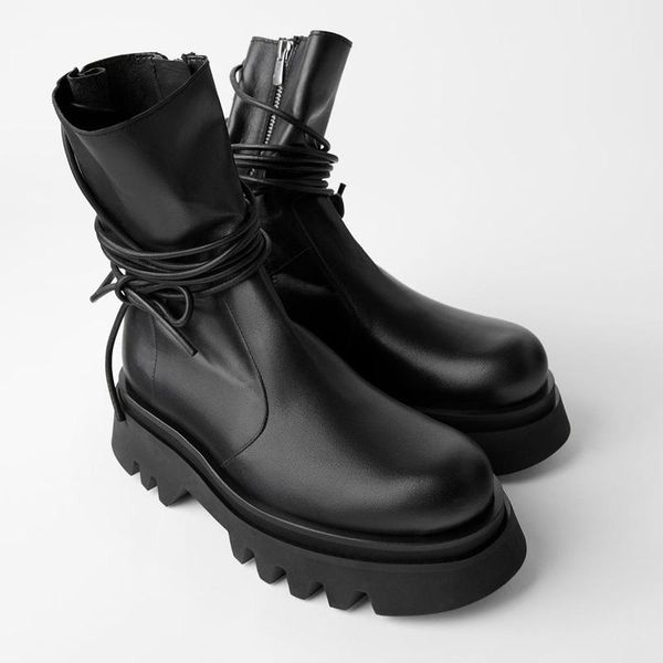 boots autumn ankle for women thick-bottomed lace up motorcycle botines mujer winter shoes botas 2021, Black
boots autumn ankle for women thick-bottomed lace up motorcycle botines mujer winter shoes botas 2021, Black