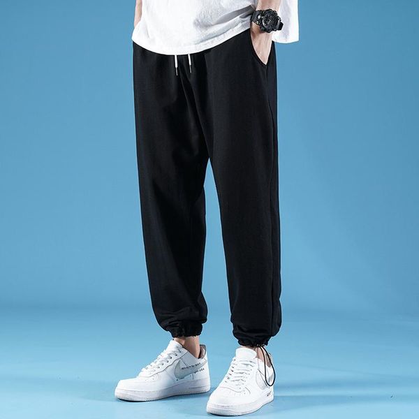 men's straight-leg sports trousers thin cotton casual drawstring pants gym trousers male casual pants men's sport running, Black
men's straight-leg sports trousers thin cotton casual drawstring pants gym trousers male casual pants men's sport running, Black
