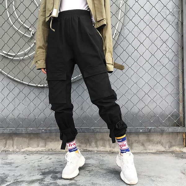 2020 fall/winter hip-hop hip-hop women's large pocket buckle casual all-match overalls1, Black;white
2020 fall/winter hip-hop hip-hop women's large pocket buckle casual all-match overalls1, Black;white
