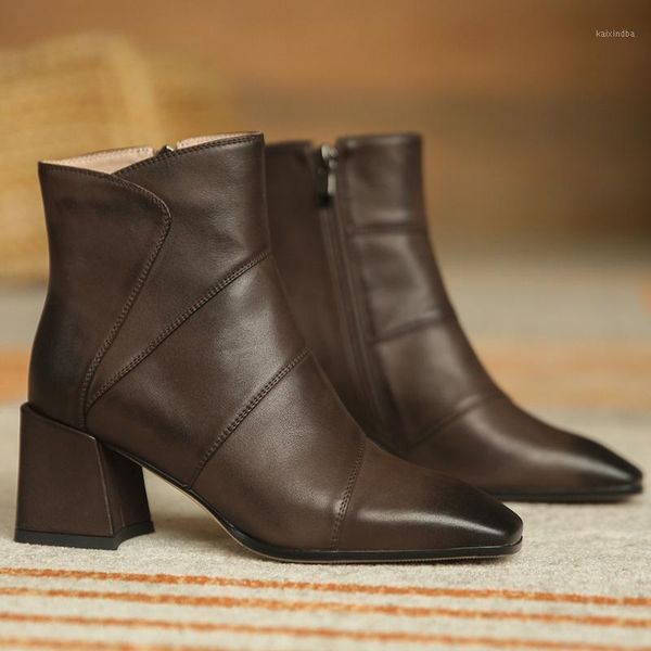 boots women's genuine leather thick high heel autumn ankle square toe gradient color soft comfortable short booties dress shoes1, Black
boots women's genuine leather thick high heel autumn ankle square toe gradient color soft comfortable short booties dress shoes1, Black
