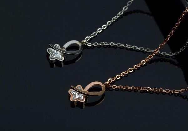 pendant necklaces love rose gold color jewelry stainless steel crystal zircon star necklace women xmas gift, Silver
pendant necklaces love rose gold color jewelry stainless steel crystal zircon star necklace women xmas gift, Silver