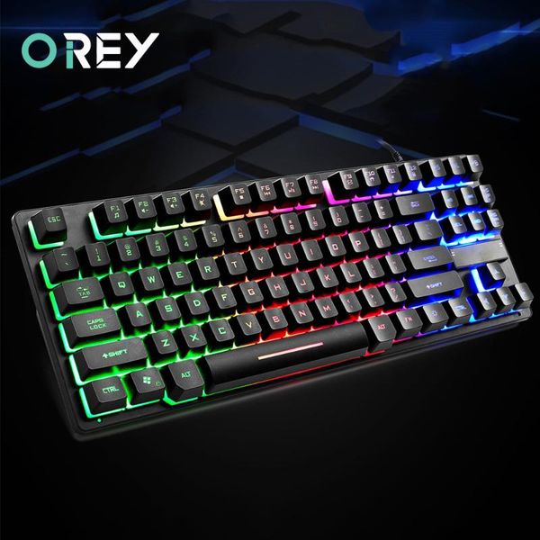 wired gaming keyboard mechanical feeling rgb backlit keyboards usb 87 keycaps keyboard for pc gamer computer laptop
wired gaming keyboard mechanical feeling rgb backlit keyboards usb 87 keycaps keyboard for pc gamer computer laptop