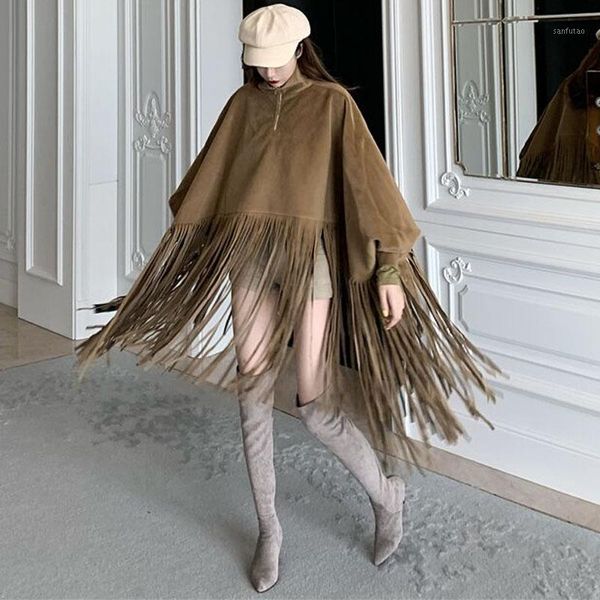 autumn winter female european ladies temperament stand collar bat sleeve cloak windbreaker tassels mohair loose women trench1, Tan;black
autumn winter female european ladies temperament stand collar bat sleeve cloak windbreaker tassels mohair loose women trench1, Tan;black