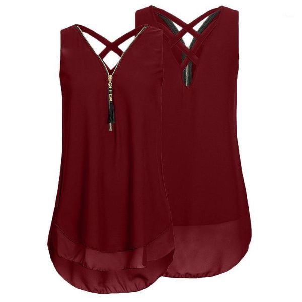2021 summer women blouse ladies loose sleeveless tank cross back hem layed zipper v-neck shirt feminine blouse new1, White
2021 summer women blouse ladies loose sleeveless tank cross back hem layed zipper v-neck shirt feminine blouse new1, White