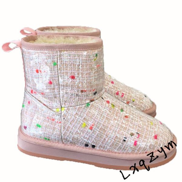 colorful spots pvc waterproof women snow boots warm wool ling flat bottom non-slip ankle booties for winter plus size, Black
colorful spots pvc waterproof women snow boots warm wool ling flat bottom non-slip ankle booties for winter plus size, Black