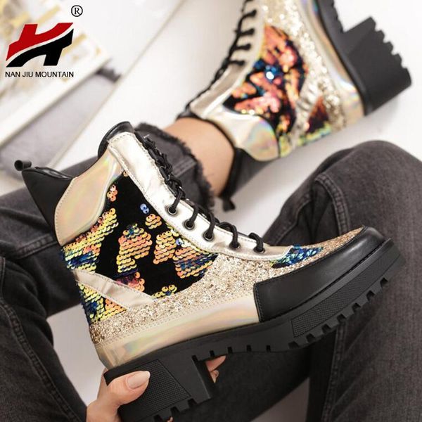 nan jiu mountain 2020 women boots autumn martin boots outdoor shoes mid heel fashion sequin lace up comfortable plus size 41, Black
nan jiu mountain 2020 women boots autumn martin boots outdoor shoes mid heel fashion sequin lace up comfortable plus size 41, Black