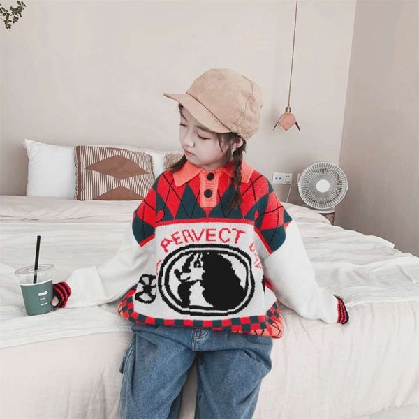 lapel autumn winter new cartoon dog girls' student korean children's pullover sweater se69, Black
lapel autumn winter new cartoon dog girls' student korean children's pullover sweater se69, Black