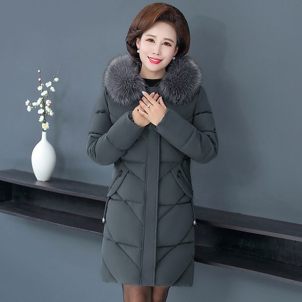 cotton-quilled 2021 new down jacket medium length fur collar middle-aged women's extra thick clothing stcj, Black
cotton-quilled 2021 new down jacket medium length fur collar middle-aged women's extra thick clothing stcj, Black