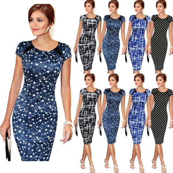 stylish elegant women's high-waist short sleeve dot star print dress formal business work sheath pencil knee-length dresses 3xl1, Black;gray
stylish elegant women's high-waist short sleeve dot star print dress formal business work sheath pencil knee-length dresses 3xl1, Black;gray