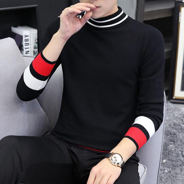 men's sweaters autumn winter handsome striped men long sleeve slim fit o-neck knit sweater fashion mens pullover, White;black
men's sweaters autumn winter handsome striped men long sleeve slim fit o-neck knit sweater fashion mens pullover, White;black