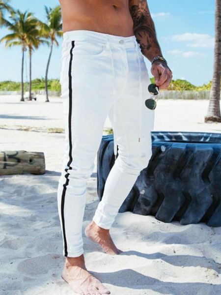 men's jeans men's side stripe painted skinny slim fit straight no ripped classics casual hip-hop s-3xl1, Blue
men's jeans men's side stripe painted skinny slim fit straight no ripped classics casual hip-hop s-3xl1, Blue