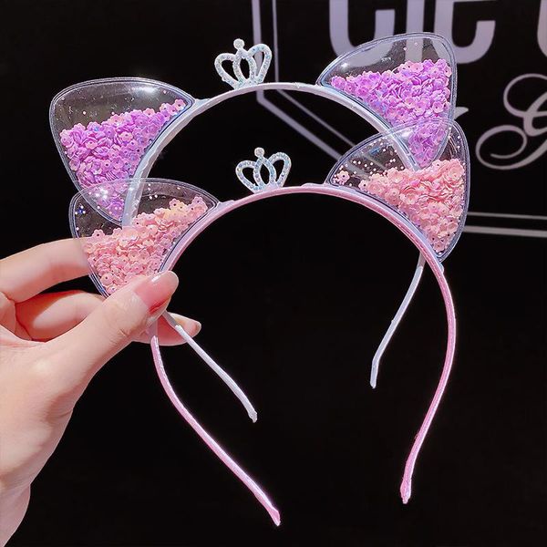 cute cat ear hairband girl baby korean children quicksand crown headband cat ears fairy princess hair accessories for women, Slivery;white
cute cat ear hairband girl baby korean children quicksand crown headband cat ears fairy princess hair accessories for women, Slivery;white