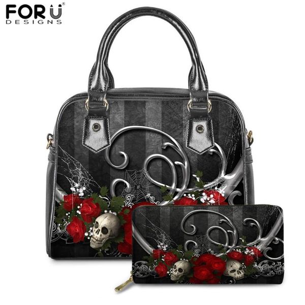 forudesigns women pu handbags cool rose skull print designer ladies shoulder gothic bags purse set bolsa feminina
forudesigns women pu handbags cool rose skull print designer ladies shoulder gothic bags purse set bolsa feminina