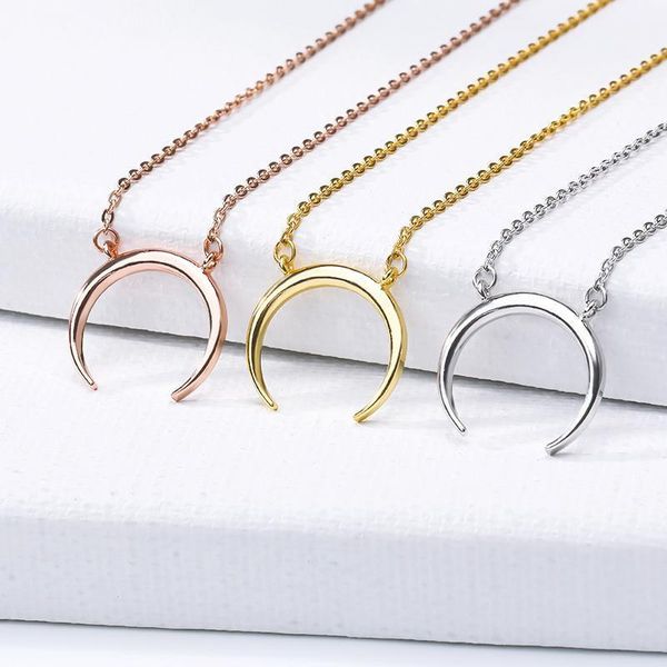 chains vintage jewelry simple half moon necklace rose gold chain crescent choker ox horn pendant for women1, Silver
chains vintage jewelry simple half moon necklace rose gold chain crescent choker ox horn pendant for women1, Silver