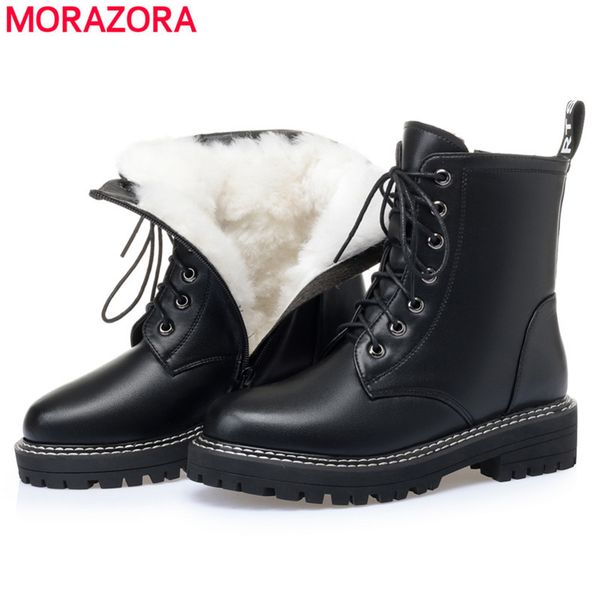 morazora plus size 35-43 genuine leather snow women zip nature wool warm winter female lace up fashion ankle boots, Black;grey
morazora plus size 35-43 genuine leather snow women zip nature wool warm winter female lace up fashion ankle boots, Black;grey