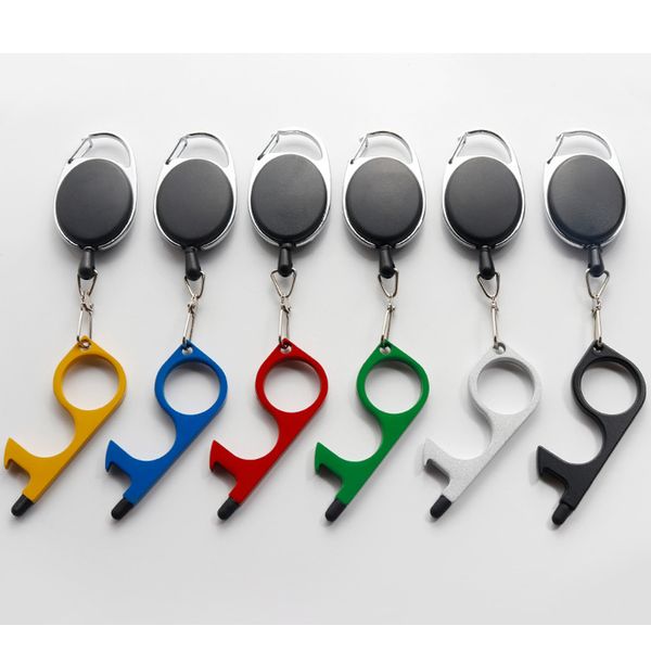 retractable pull metal badge reel door opener keychain 2020 new portable press elevator tool key rings door handle tools
retractable pull metal badge reel door opener keychain 2020 new portable press elevator tool key rings door handle tools
