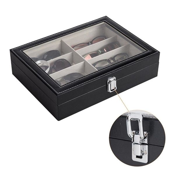 a-eyeglass sunglasses box with window imitation leather glasses display case storage organizer collector 8 slot
a-eyeglass sunglasses box with window imitation leather glasses display case storage organizer collector 8 slot