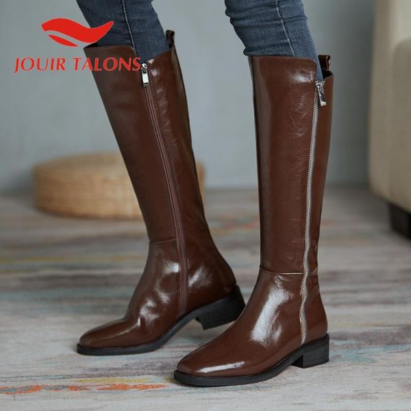 jouir talons shoes brand new classics splite leather round toe zip knee high boots low heels autumn female, Black
jouir talons shoes brand new classics splite leather round toe zip knee high boots low heels autumn female, Black