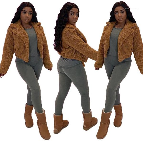 jackets solid color long sleeve lapel neck casual coats autumn fashion slim women outerwear clothing loose fleece womens, Black;brown
jackets solid color long sleeve lapel neck casual coats autumn fashion slim women outerwear clothing loose fleece womens, Black;brown
