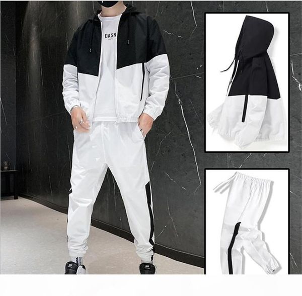 panelled fashion mens tracksuits casual comtrast cardigan mens two piece set sports hooded loose male clothing, Gray
panelled fashion mens tracksuits casual comtrast cardigan mens two piece set sports hooded loose male clothing, Gray