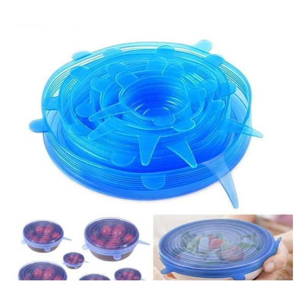6pcs/set silicone stretch suction pot lids food grade silicone fresh keeping wrap seal lid pan cover 4 color nice kitchen accessories
6pcs/set silicone stretch suction pot lids food grade silicone fresh keeping wrap seal lid pan cover 4 color nice kitchen accessories
