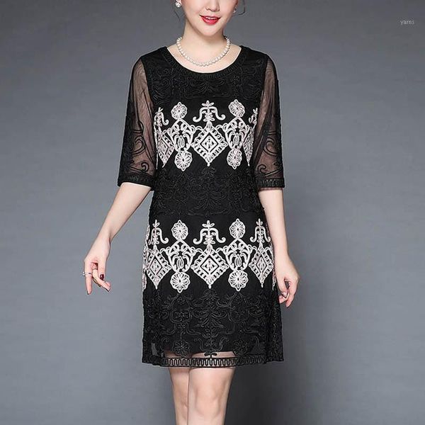 black/red embroidery dress woman china style dress o-neck plus size elegant slim lady vintage a-line chiffon female -4xl1, Black;gray
black/red embroidery dress woman china style dress o-neck plus size elegant slim lady vintage a-line chiffon female -4xl1, Black;gray