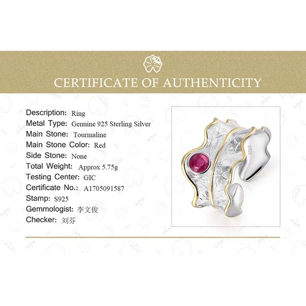 lotus fun real 925 sterling silver ring natural tourmaline gemstones fine jewelry adjustable peony leaf rings for women bijoux q1218, Golden;silver
lotus fun real 925 sterling silver ring natural tourmaline gemstones fine jewelry adjustable peony leaf rings for women bijoux q1218, Golden;silver