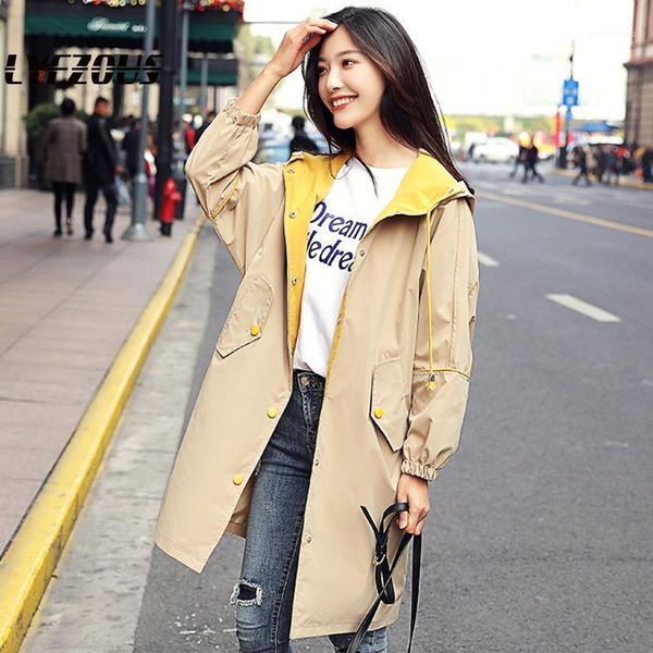 streetwear hooded trench coat for women contrast color long outwear casual trench women clothes1, Tan;black
streetwear hooded trench coat for women contrast color long outwear casual trench women clothes1, Tan;black