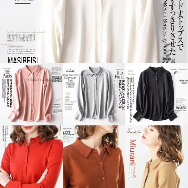 utdck spring new 2020 thin polo collar knitted cardigan korean shirt lapel sweater jacket jacket short long sleeve sweater for women opnsf, White;black
utdck spring new 2020 thin polo collar knitted cardigan korean shirt lapel sweater jacket jacket short long sleeve sweater for women opnsf, White;black