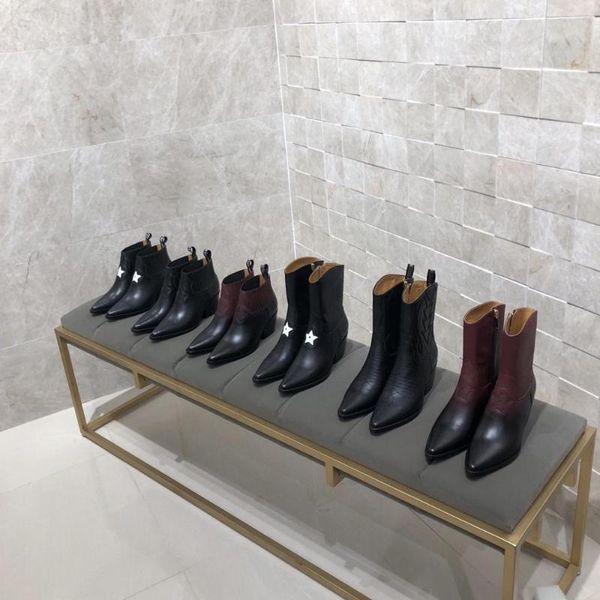 new shoes women winter mid-calf sewing women boots genuine leather pointed toe med heels boots zapatos de mujer, Black
new shoes women winter mid-calf sewing women boots genuine leather pointed toe med heels boots zapatos de mujer, Black