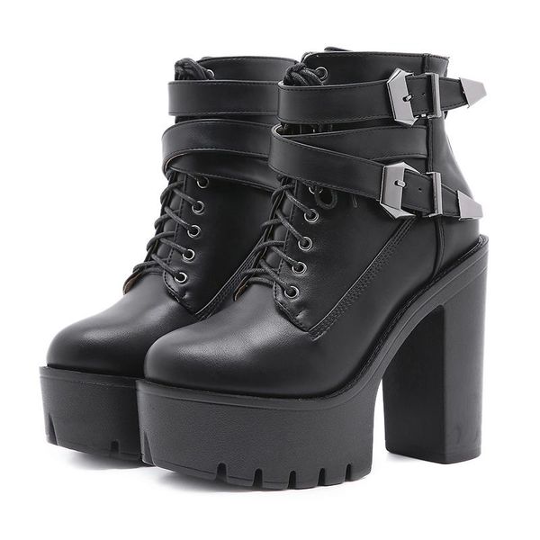 boots women punk platform ankle ladies gothic pumps women's buckle high heels woman shoes female non slip footwear plus size, Black
boots women punk platform ankle ladies gothic pumps women's buckle high heels woman shoes female non slip footwear plus size, Black