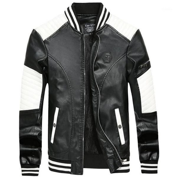 new men's baseball jacket pu leather bomber jacket fancy fleece slim men standing collar coat m-4xl1, Black
new men's baseball jacket pu leather bomber jacket fancy fleece slim men standing collar coat m-4xl1, Black