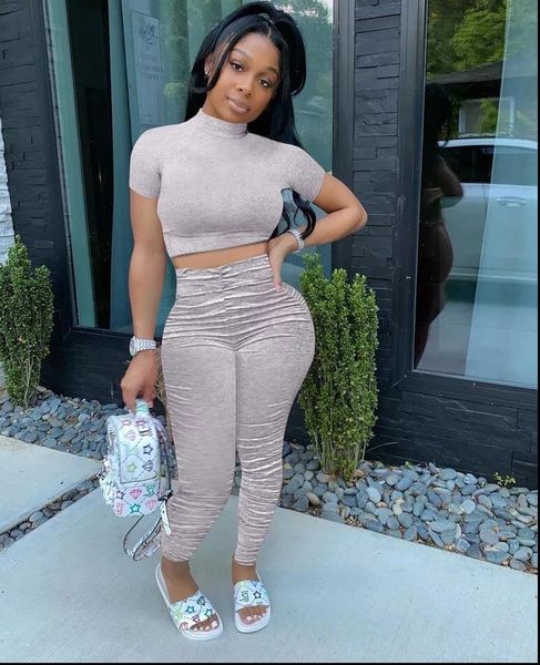 lounge wear stacked leggings 2 piece set tracksuit women fitness t shirts crop pants bodycon two piece set joggings femme, Gray
lounge wear stacked leggings 2 piece set tracksuit women fitness t shirts crop pants bodycon two piece set joggings femme, Gray