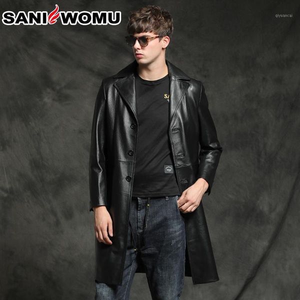 sani original ecological real sheepskin men's genuine leather jacket long slim warm leather windbreaker coat1, Black
sani original ecological real sheepskin men's genuine leather jacket long slim warm leather windbreaker coat1, Black