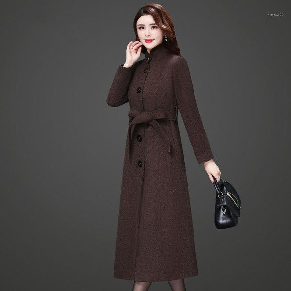 women's wool & blends women jacket coat long woolen outerwear 2021 autumn winter korea overcoat female coats clothes1, Black
women's wool & blends women jacket coat long woolen outerwear 2021 autumn winter korea overcoat female coats clothes1, Black