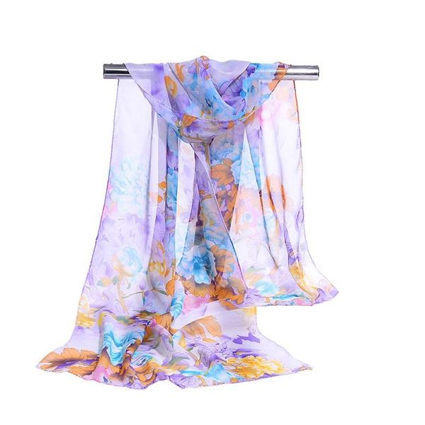 160*50cm New Fashion Print Chiffon Striped Scarf Wild Fashion Shawl Sunscreen Flower Floral Scarf Scarves, Blue;gray
160*50cm New Fashion Print Chiffon Striped Scarf Wild Fashion Shawl Sunscreen Flower Floral Scarf Scarves, Blue;gray