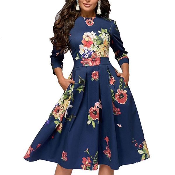 apparel autumn women elegant flower feather mid calf print 3 4 sleeve round neck a line dress drop shipping, Black;gray
apparel autumn women elegant flower feather mid calf print 3 4 sleeve round neck a line dress drop shipping, Black;gray