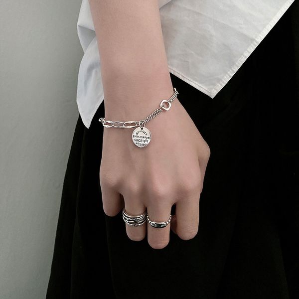5vrar sterling and korean s925 japanese student braceletsilver female ins minority design bracelet round braceletnational letter fashion car, Golden;silver
5vrar sterling and korean s925 japanese student braceletsilver female ins minority design bracelet round braceletnational letter fashion car, Golden;silver