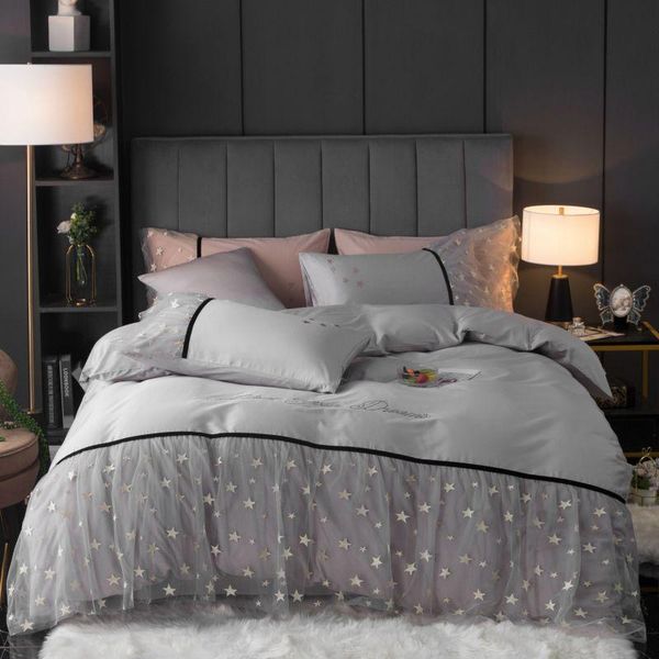 bedding sets gray pink white 60s satin egyptian cotton stars lace embroidery fitted linen sheet duvet bed girl set cover pillowcases
bedding sets gray pink white 60s satin egyptian cotton stars lace embroidery fitted linen sheet duvet bed girl set cover pillowcases