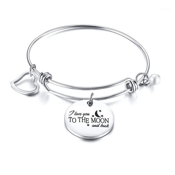 bangle romantic letter love you to the moon back heart bracelet women wedding bride party jewelry adjustable charm gift1, Black
bangle romantic letter love you to the moon back heart bracelet women wedding bride party jewelry adjustable charm gift1, Black