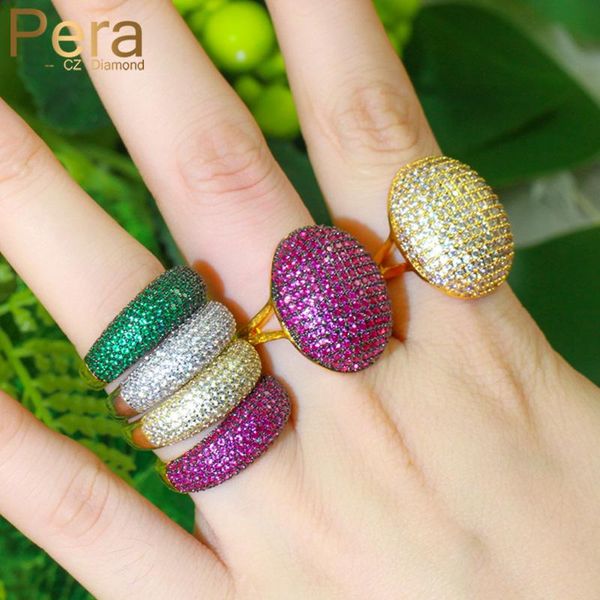 pera micro full cubic zirconia pave luxury bridal engagement party big round open adjustable rings for brides r154, Slivery;golden
pera micro full cubic zirconia pave luxury bridal engagement party big round open adjustable rings for brides r154, Slivery;golden