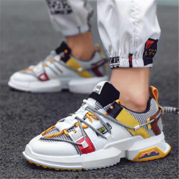 men's chunky sneakers trend thick sole dad shoes for male lace-up patchwork multi height increasing handsome men sneakers 39-44, Black
men's chunky sneakers trend thick sole dad shoes for male lace-up patchwork multi height increasing handsome men sneakers 39-44, Black