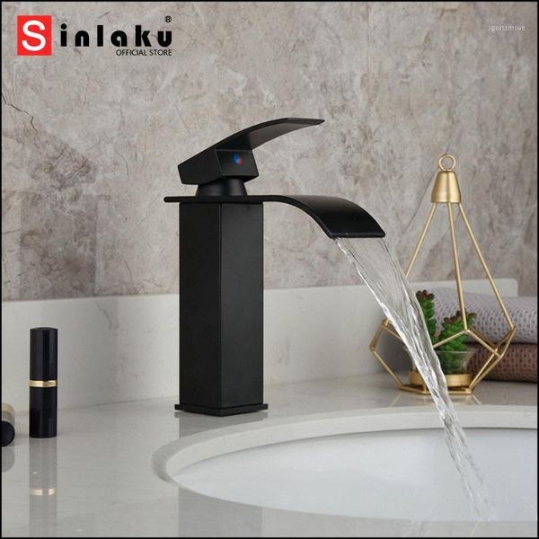 bathroom sink faucets matte black basin faucet brass wash mixer tap waterfall spout deck mounted & cold water faucet1
bathroom sink faucets matte black basin faucet brass wash mixer tap waterfall spout deck mounted & cold water faucet1