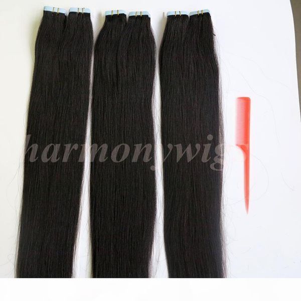 100g 40pcs glue skin weft tape in hair extensions 18 20 22 24inch brazilian indian human hair extensions, Black
100g 40pcs glue skin weft tape in hair extensions 18 20 22 24inch brazilian indian human hair extensions, Black