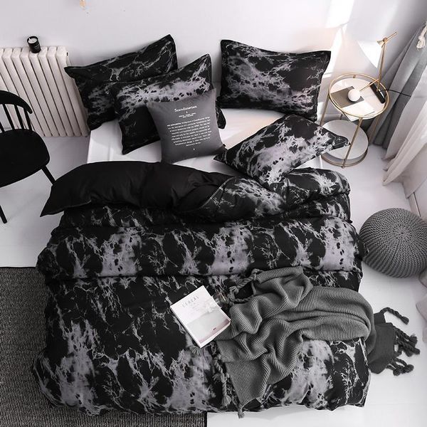 41 Bedding Set Super King Duvet Cover Sets 3pcs Marble Single Size Black Stone Comforter Bed Linens Cotton 200x200 C0409
41 Bedding Set Super King Duvet Cover Sets 3pcs Marble Single Size Black Stone Comforter Bed Linens Cotton 200x200 C0409