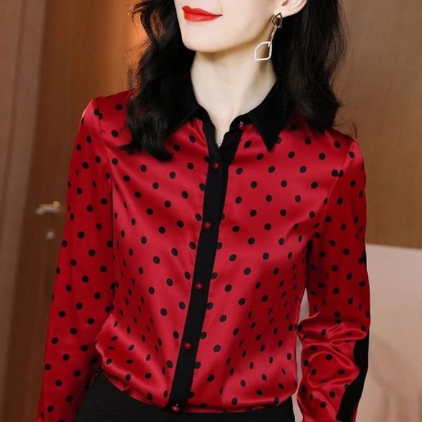 dot print ladies chiffon women's and mujer fashion blouses chemisier femme blouse igs3, White
dot print ladies chiffon women's and mujer fashion blouses chemisier femme blouse igs3, White