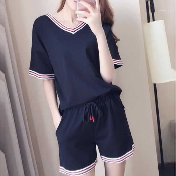 2020 summer women sets v neck short sleeve and shorts woman 2 piece set female outfits casual solid sport set jogging femme1, White
2020 summer women sets v neck short sleeve and shorts woman 2 piece set female outfits casual solid sport set jogging femme1, White