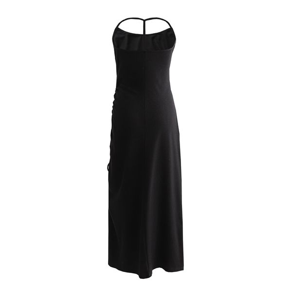 2021 new women solid draped dress 2021 fashion ladies halter slim vestidos elegant female drawstring side slit dresses bw8e, Black;gray
2021 new women solid draped dress 2021 fashion ladies halter slim vestidos elegant female drawstring side slit dresses bw8e, Black;gray